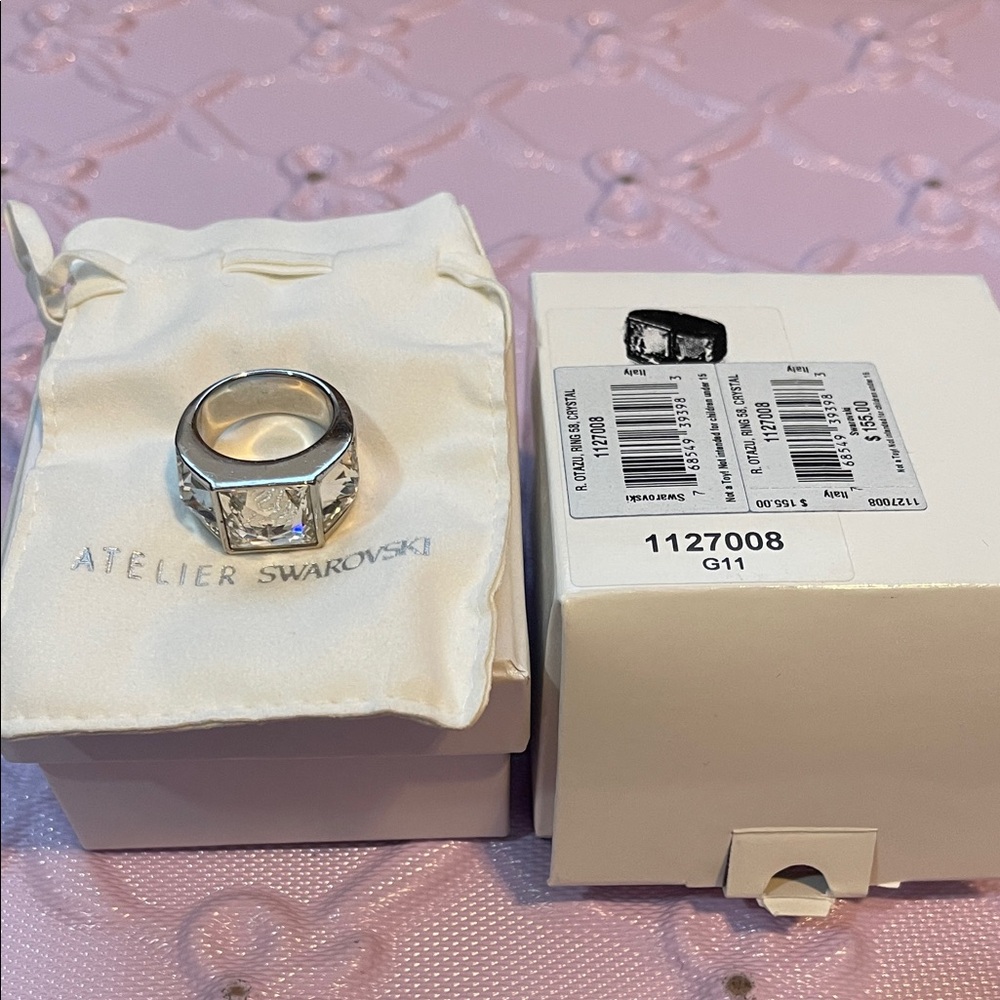 Atelier Swarovski Silver and Clear Crystal Ring